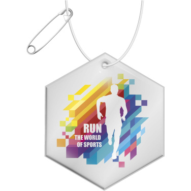 RFX™ H-12 hexagon lightweight reflective PVC hanger, product image