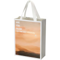 Smartfold 210 g/m² paper bag with ribbon handles and gloss lamination - 24 x 10 x 32 cm, White
