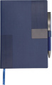 Lined notebook A5 with pen MERSIN, navy blue