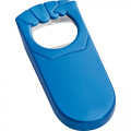 Plastic bottle opener UGO, blue