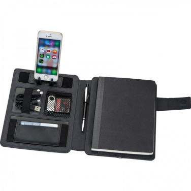 A5 folder with lined notebook and 4000 mAh power bank FABIOLA, product image