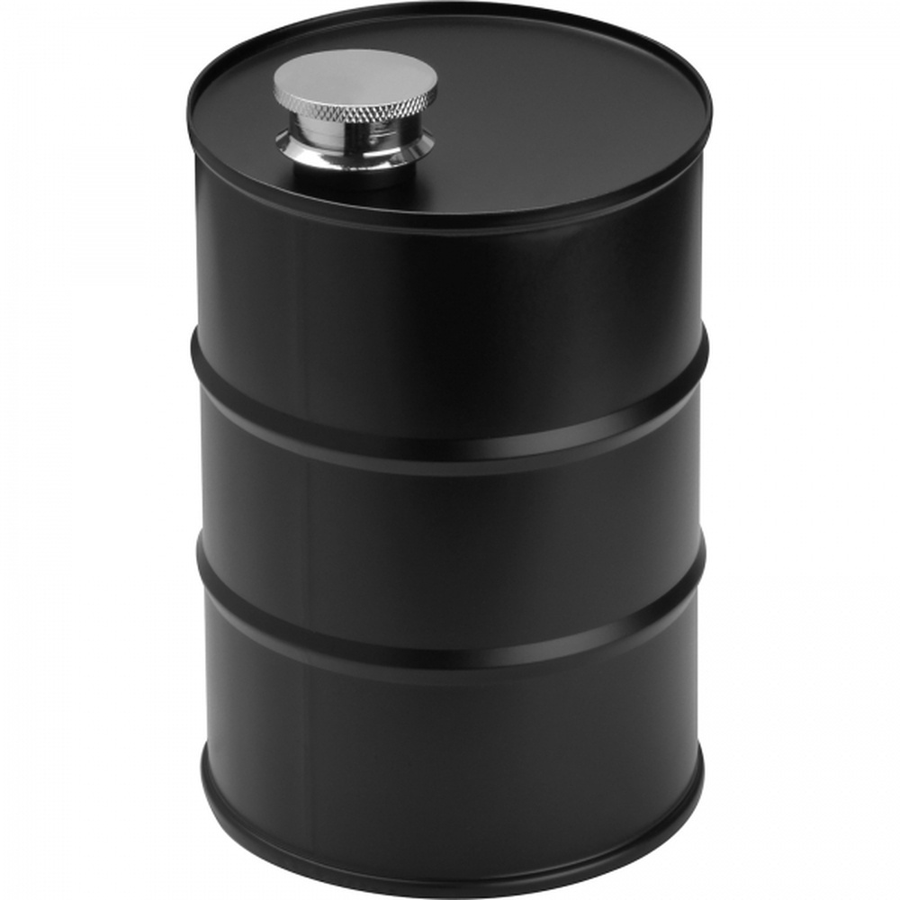 Hip flask 600 ml barrel BLAIR, black, product image