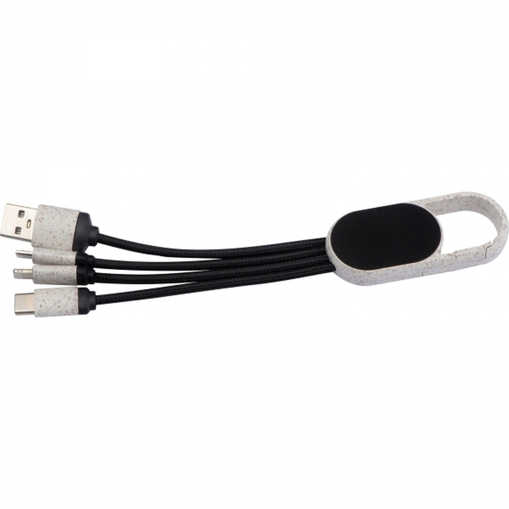 3in1 charging cable CARMEN, beige, product image