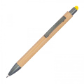 Wooden touch pen LUCIO, yellow