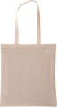 Recycled cotton bag with long handles 140 g/m2 LAMBERTO, white