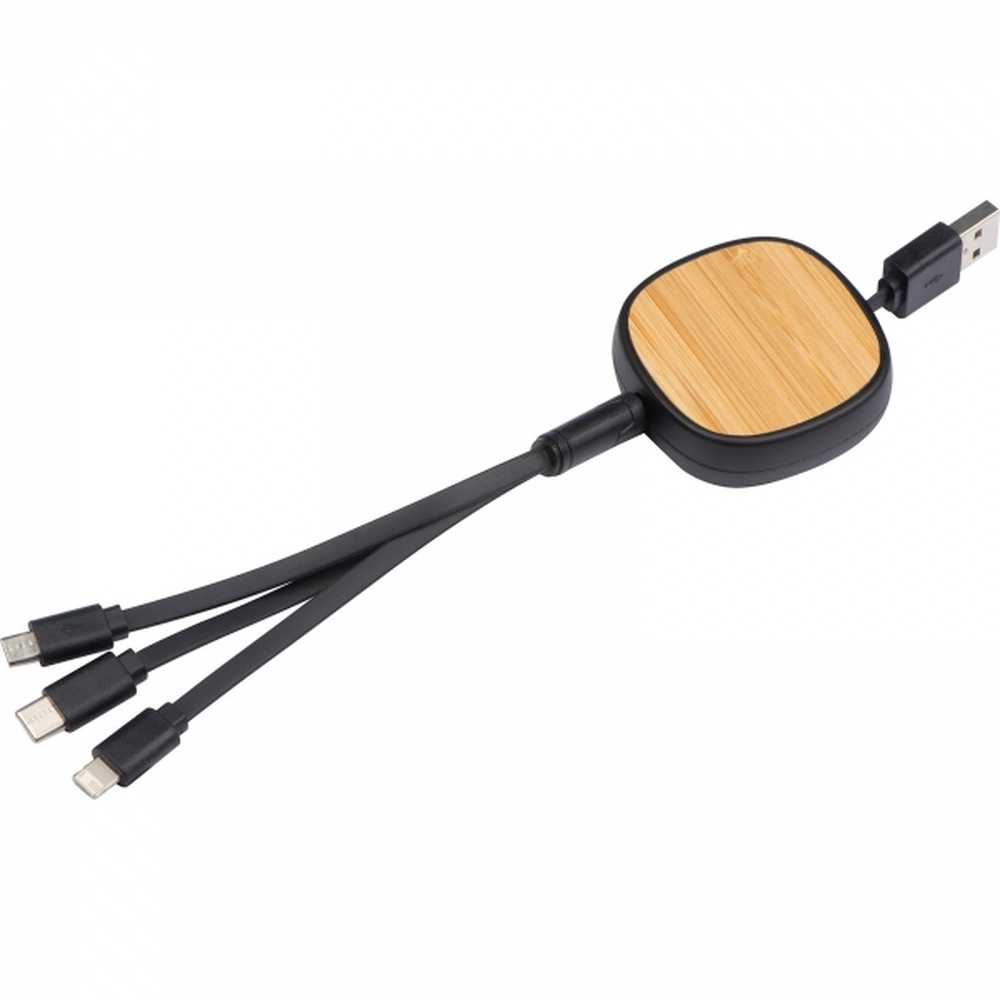 3in1 charging cable JUDY, black, product image