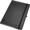 A5 lined notebook made of recycled PU CLEO, black