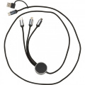 4in1 charging cable illuminated INGE, black