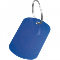 Metal keychain made of recycled aluminium LIESELOTTE, blue