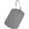 Metal keychain made of recycled aluminium LIESELOTTE, grey