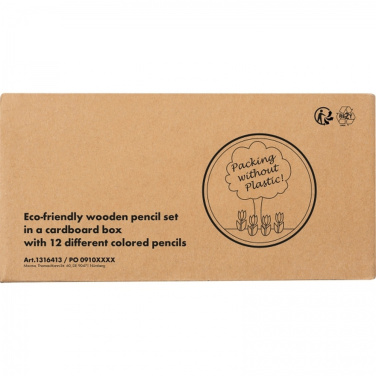 12 wooden colored pencils MATEO, product image