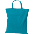 Cotton bag with short handle 140 g/m² MARSHALL, turquoise