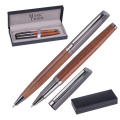 Writing set rollerball pen and ballpoint pen Mark Twain KATRINA, brown