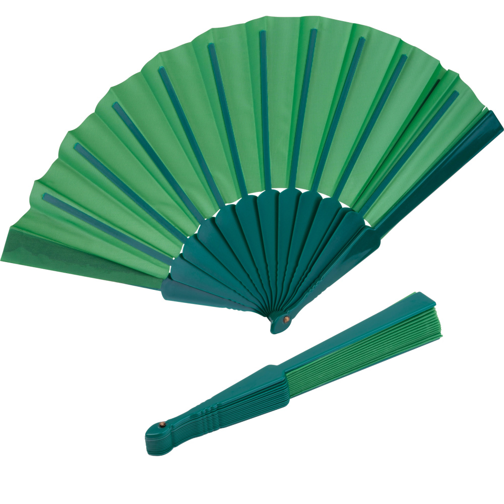 Plastic fan SALOMEA, green, product image