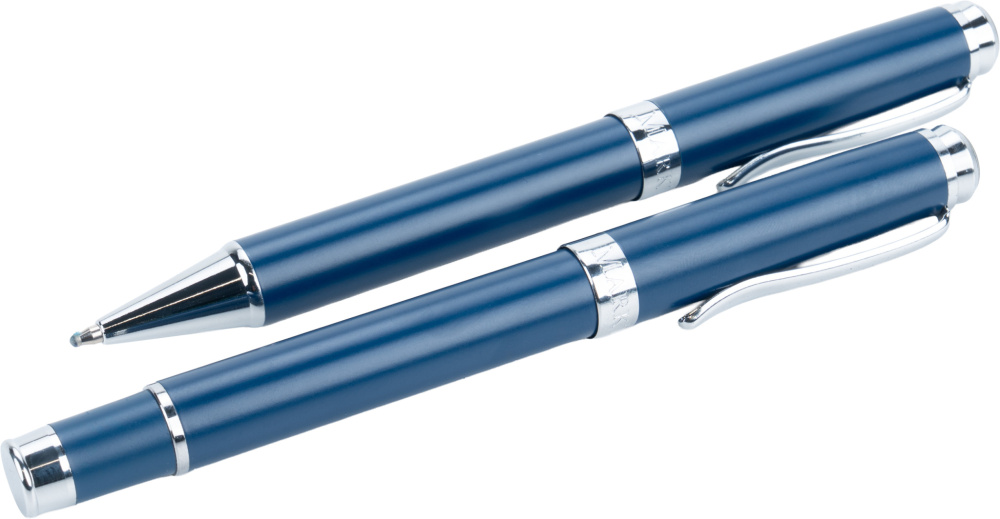 Writing set rollerball pen and ballpoint pen Mark Twain GERARD, navy blue, product image