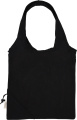 Foldable bag made of recycled cotton and polyester 118 g/m² ANJA, black