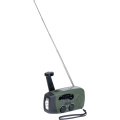 Hand-crank emergency radio BENEDETTA, dark green