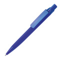 Soft-touch plastic pen ORLANDO, blue