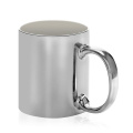 Shiny ceramic mug for sublimation / Brono, Silver