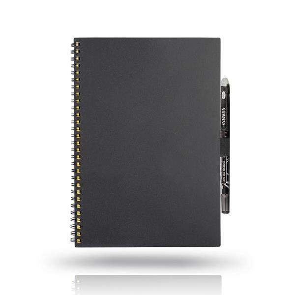Infinite note book A5 with ball pen and cleaning cloth / Infiwords, Black, product image