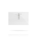 PVC badge with safety pin holder / Wyres, Transparent