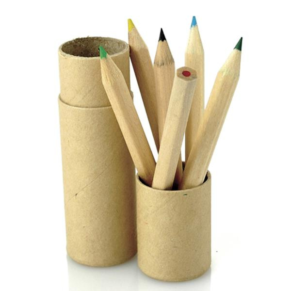 Set of 6 colour pencils in tube / Artkid, Recycled, product image
