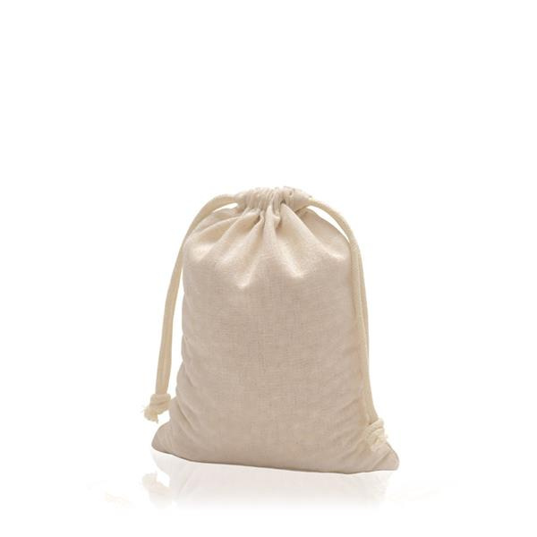 100% Small cotton bag, with drawstrings / Cottoncord Small, Natural, product image