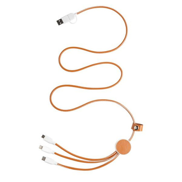 6 in 1 charging cable in recycled ABS and PU / Recycable, product image