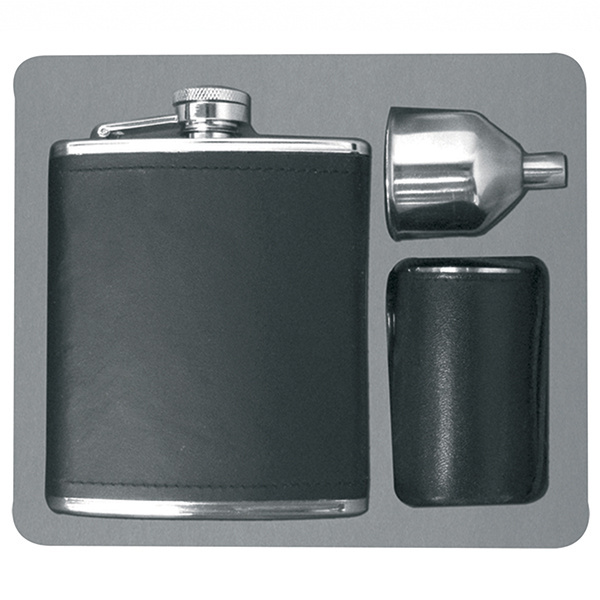 Hip flask MADONIE Schwarzwolf, Black, product image