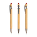 Bamboo Ballpoint pen with touchpen / Boouchllor, Red
