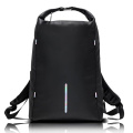 Tarpaulin anti-theft laptop backpack with reflective details, Black