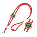 P-300D adjustable tubular lanyard with safety closure / Saffy, Red