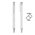 Rubberized aluminium ball pen / Starer, White