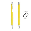 Rubberized aluminium ball pen / Starer, Yellow