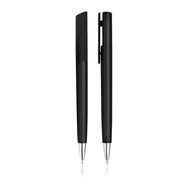 Plastic ball pen / Cliqer, Black, product image