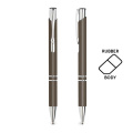 Rubberized aluminium ball pen / Starer, Dark grey