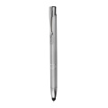 Plastic ball pen, with touch and metal clip / Strix, Silver