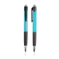 Plastic ball pen, rubber grip / Hollic, Sky Blue