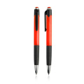 Plastic ball pen, rubber grip / Hollic, Red