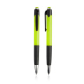Plastic ball pen, rubber grip / Hollic, Light green