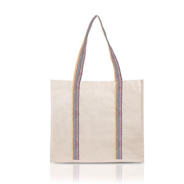 Canvas bag with gusset and magnetic closure / Moel, Multicolor, product image