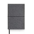 A5 recycled leather cover notebook / Dubai book, Dark grey