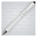 Metal ballpoint pen, touch pen, soft touch CLAUDIE Pierre Cardin, White