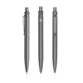 Recycled aluminum ballpoint pen, colored detail / Alur, Black