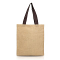 Jute bag, with cotton handles / Strapcote, Brown