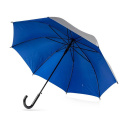 Automatic umbrella, in silver P-190T, plastic handle / Silum, Royal blue