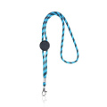 Tubular lanyard in RPET, adjustable / Ecoyard, Tourquise Blue