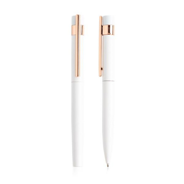 Recycled tin roller and ballpoint pen set / Reset, product image