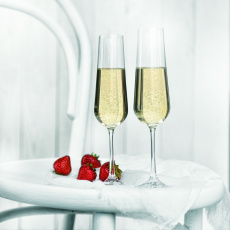 VS WANGI set of two champagne glasses, Transparent