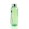 500ml RPET bottle, with steel cap and tie, Light green